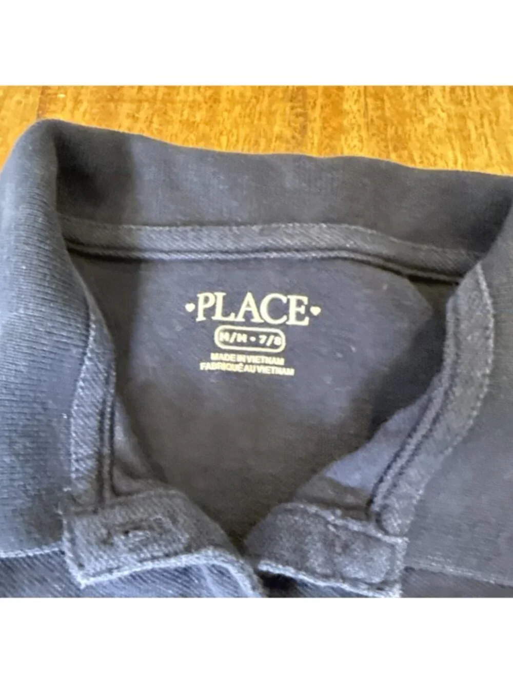 Childrens Place Uniform Dress 7/8 Blue Polo Collar Lot Of 2 Navy